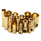 Gold Bullet Connectors 2.0-8.0mm - 10 Pair