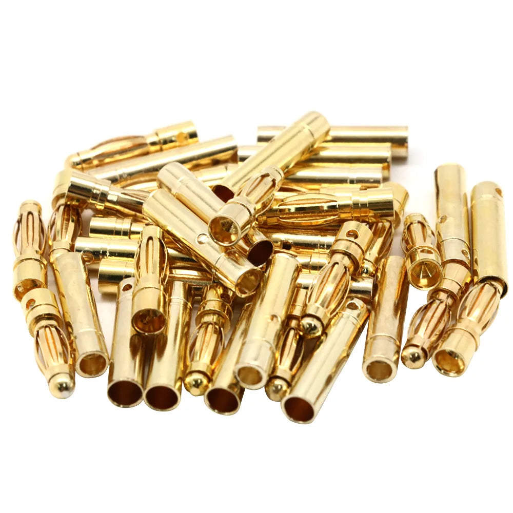 Gold Bullet Connectors 2.0-8.0mm - 10 Pair