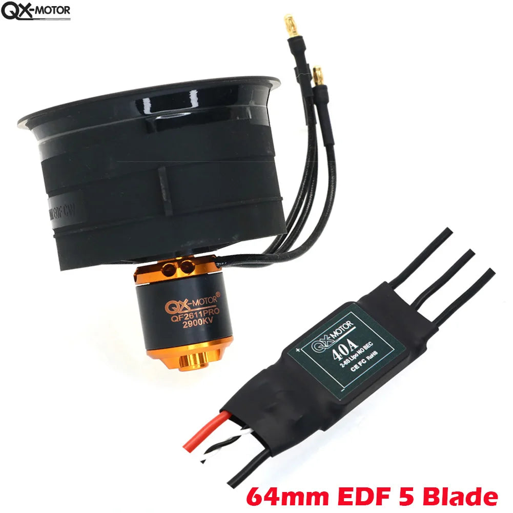 QX-Motor 64mm 5-Blade EDF QF2611 Pro Brushless Motor 2900-4000KV