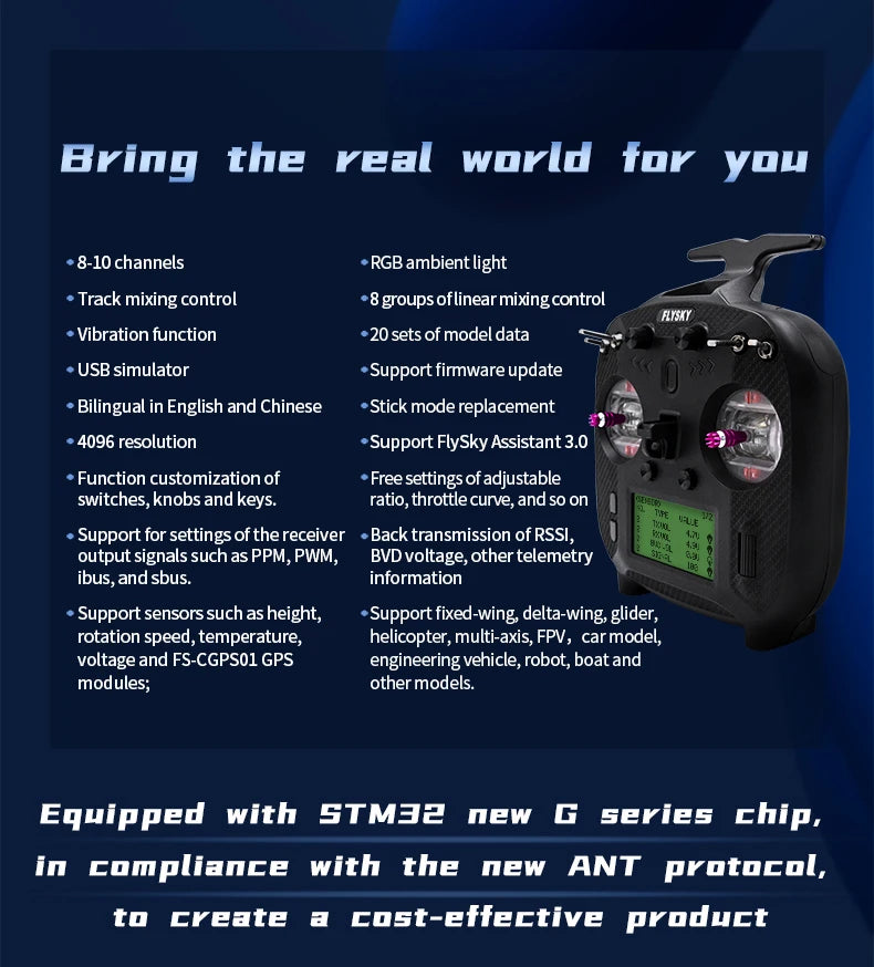 FlySky FS-ST8 2.4GHz 10CH Radio Transmitter