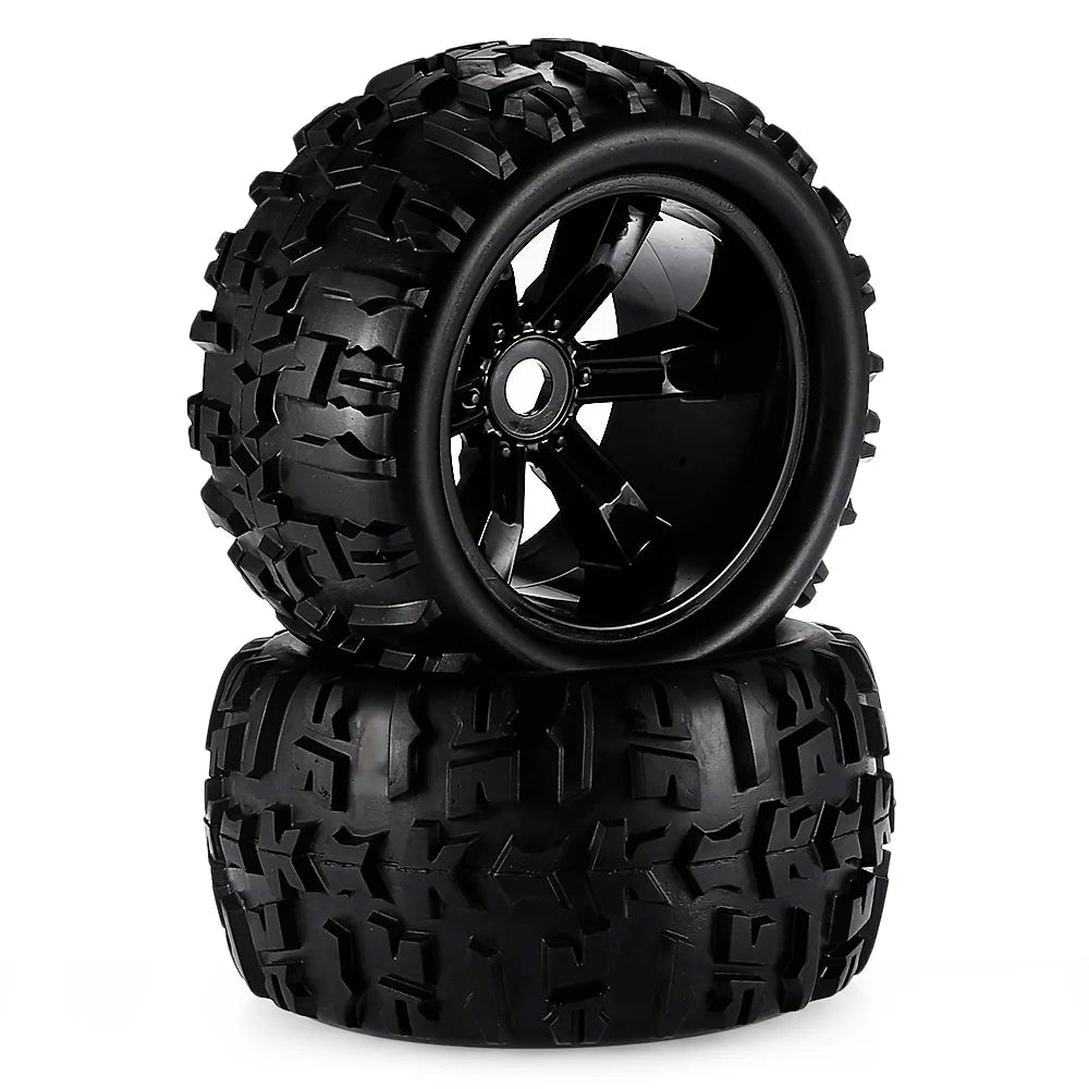 1/8 RC Truck Tires & Wheels - 4 Pack