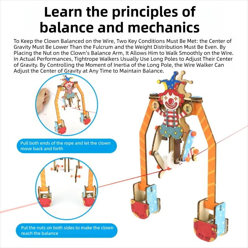 DIY Tightrope Walking Joker STEM Kit