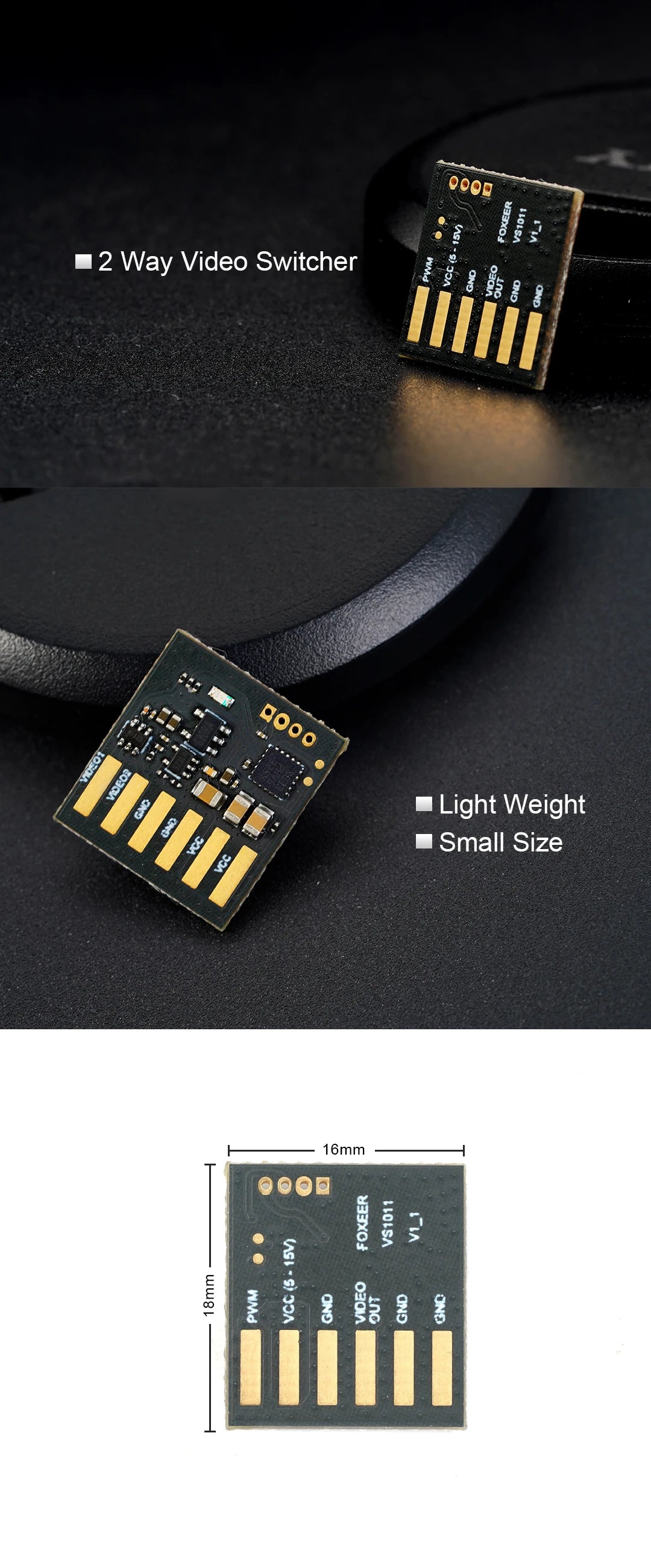 Foxeer 2CH FPV Video Switcher