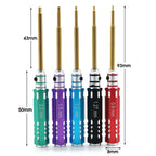 5-Piece Mini Hex Screwdriver Set 0.9-2.0mm