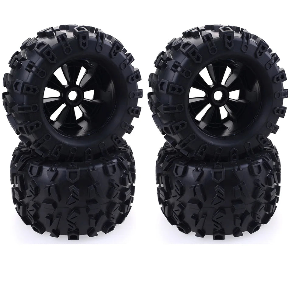 4pcs 1/8 RC Truck Tires & Wheels - 17mm Hex