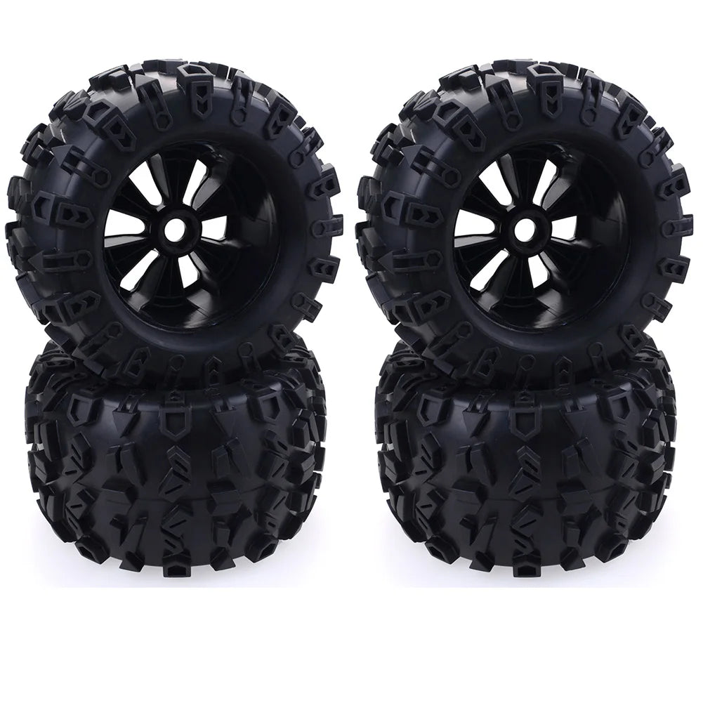1/8 RC Truck Tires & Wheels - 4 Pack