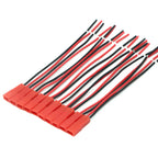 JST Male/Female Connector Leads 100-200mm - 10 Pair