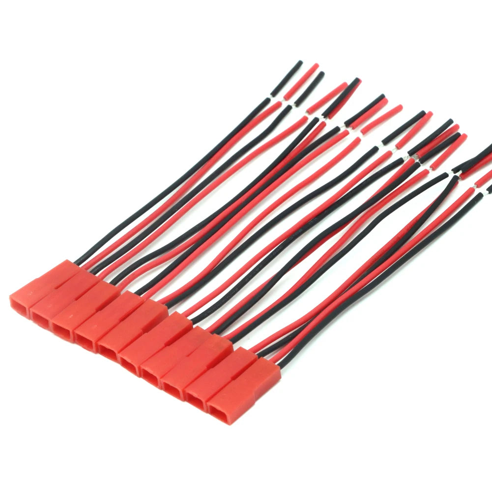 JST Male/Female Connector Leads 100-200mm - 10 Pair