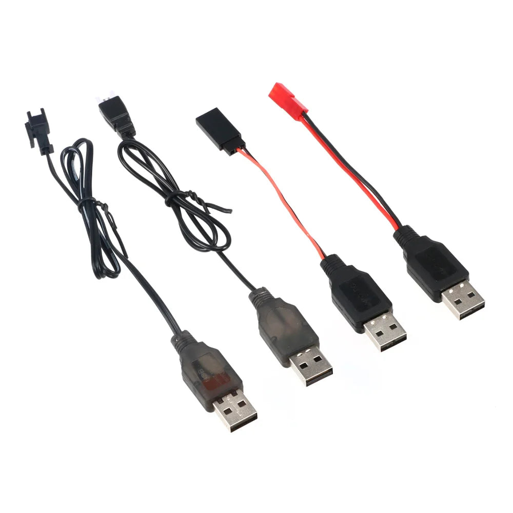3.7V USB LiPo Charger Cable with JST/SM/Futaba Plug