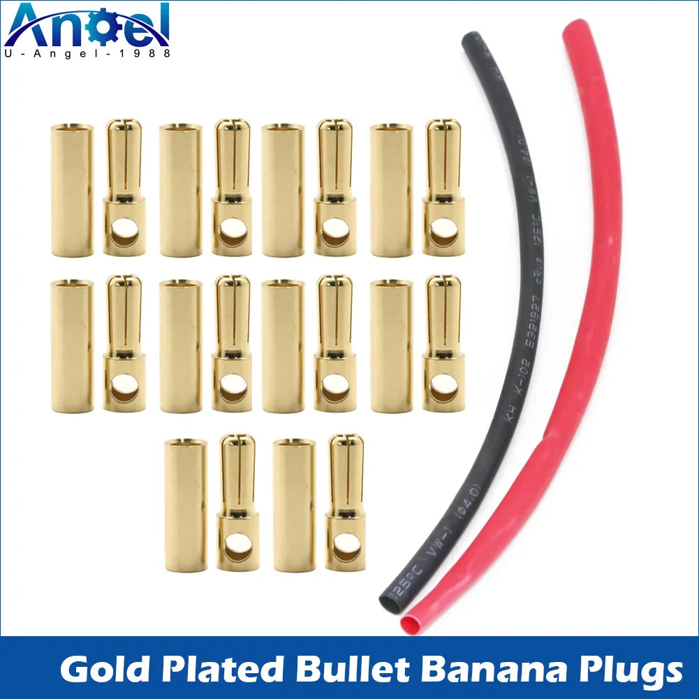 Gold Bullet Connectors 2.0-4.0mm - 10 Pair
