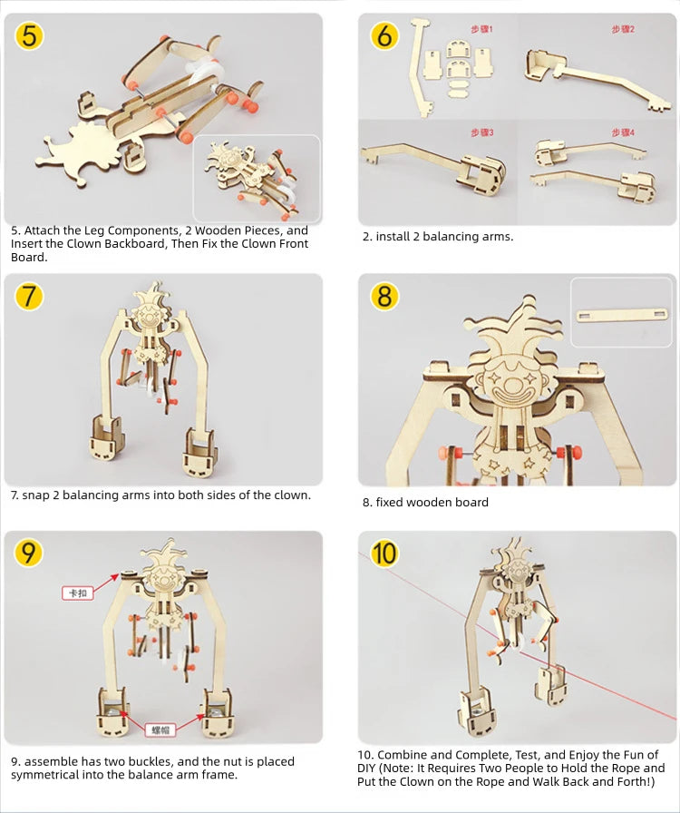 DIY Tightrope Walking Joker STEM Kit