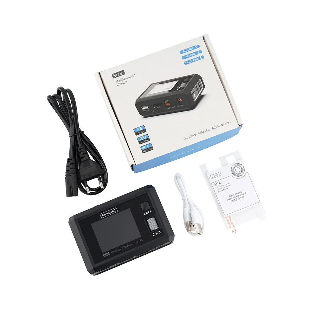 ToolkitRC M7AC 100W AC / 300W DC Smart Charger