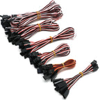 10pcs RC Servo Extension Cable - 100mm to 1000mm