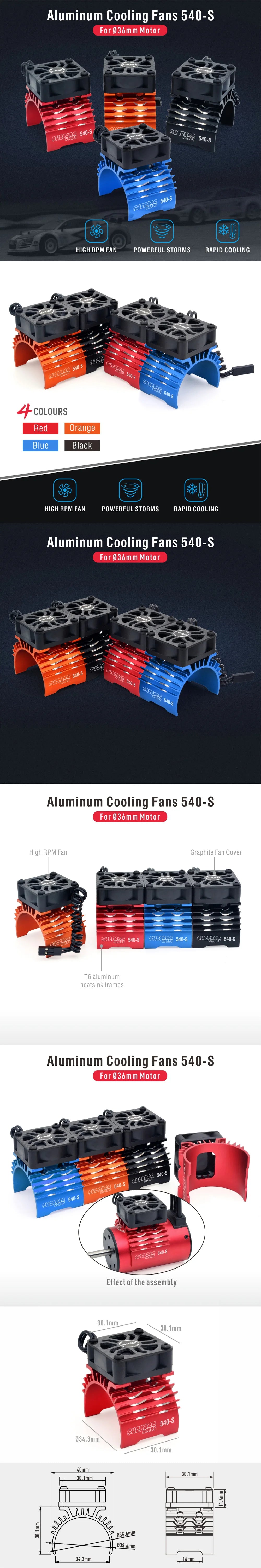 SURPASS HOBBY 36mm Dual Motor Cooling Fan