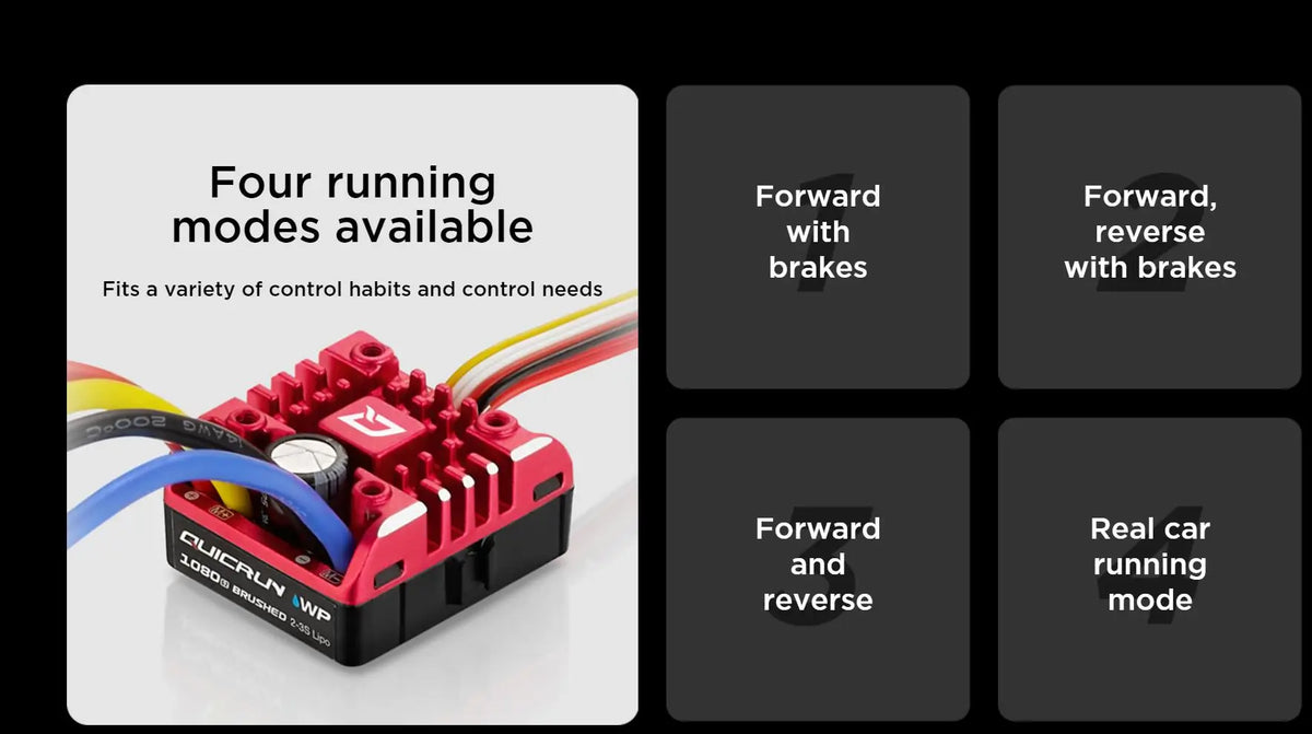 HOBBYWING QuicRun WP 1080 G2 80A Brushed ESC