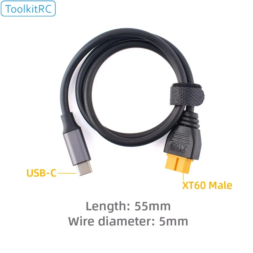 ToolkitRC SC100 Type-C to XT60 Charging Cable