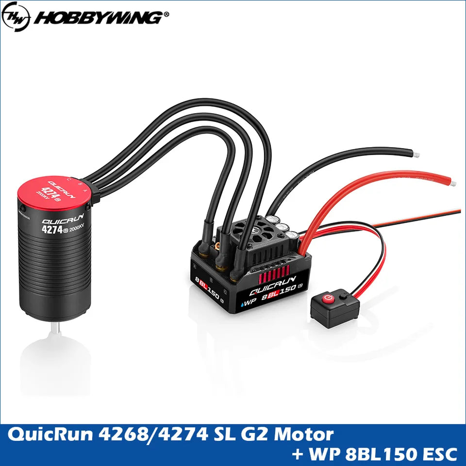 Hobbywing QuicRun WP 8BL150 G2 150A ESC / 4268SL & 4274SL Motors