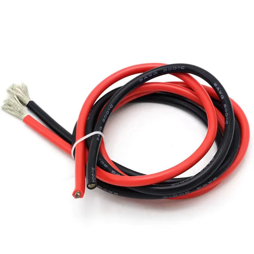 10m High-Temperature Silicone Wire - 8-30 AWG (5m Red + 5m Black)