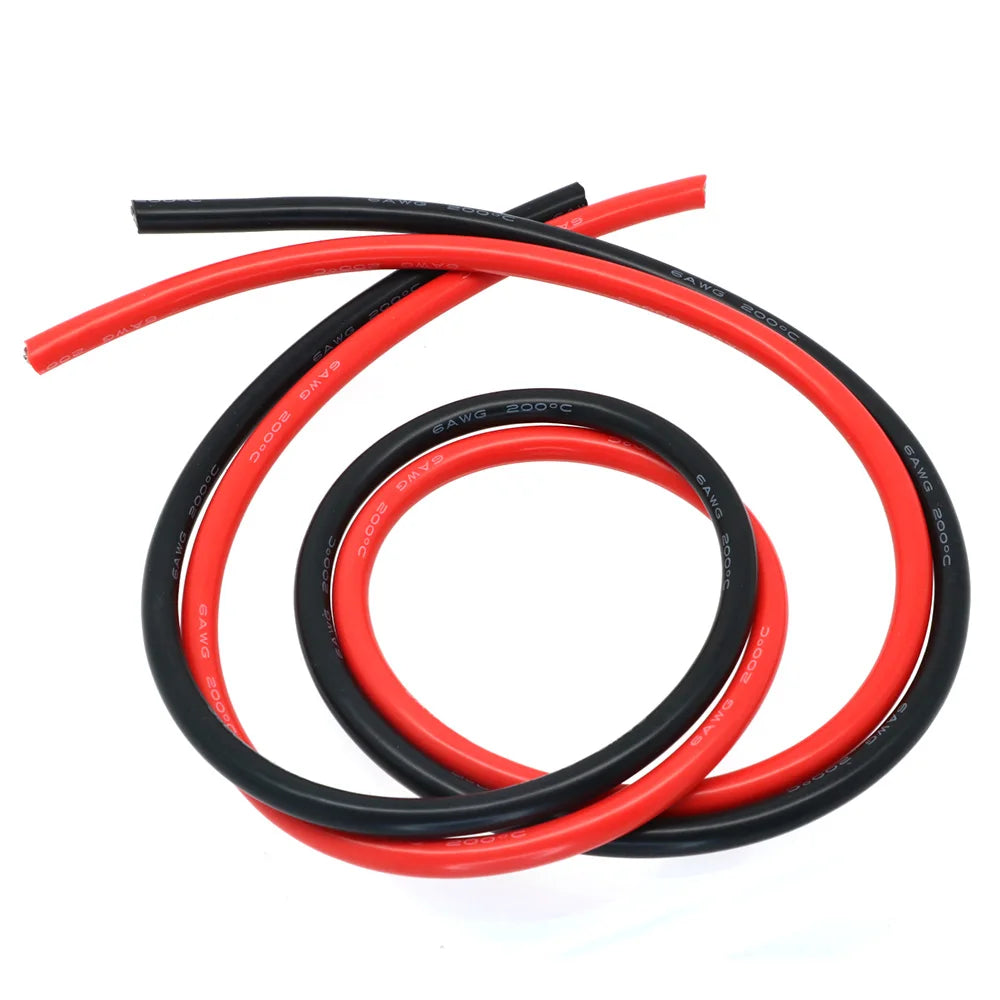 2m High-Temperature Silicone Wire Pair
