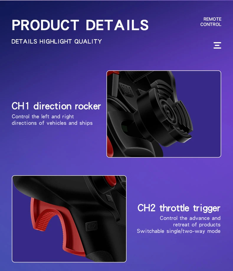 HOTRC DS-4A 2.4GHz 4CH Radio Transmitter