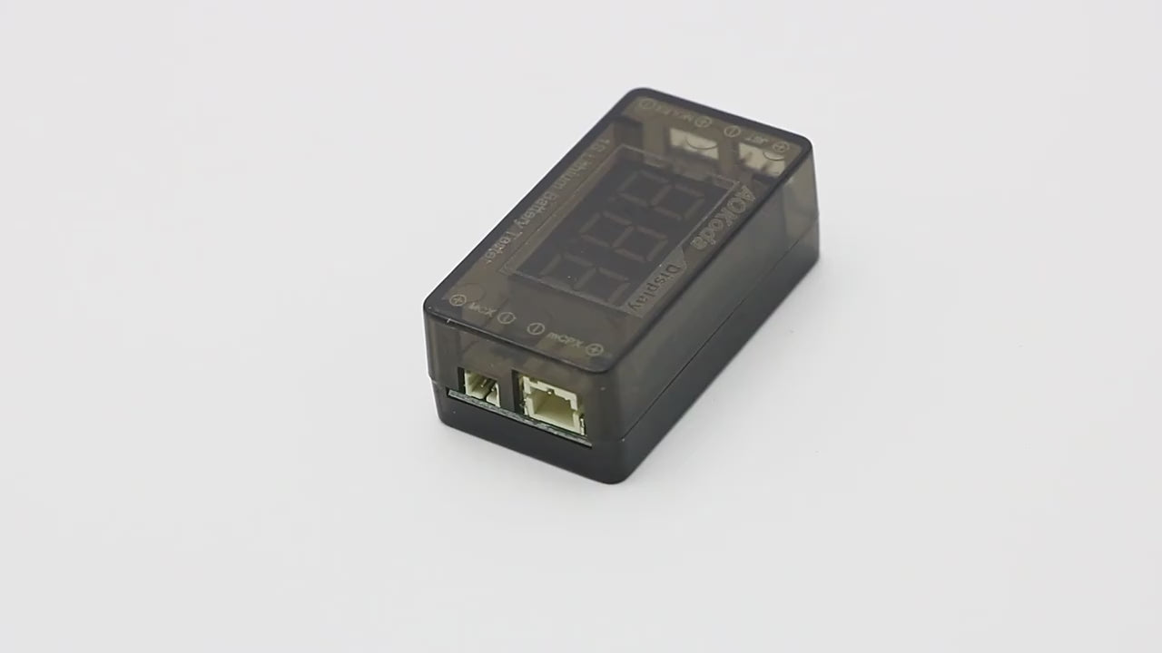 AOKoda AOK-041 1S Lithium Battery Tester Indicator for Checker For JST MOLEX mCPX MCX Plug Connector Battery Voltage